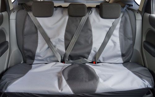 Grey Inserts Semi Tailored Rear Seat Cover