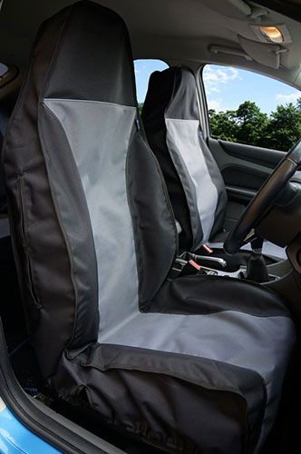 Grey Inserts Semi Tailored Front Pair Seat Covers 