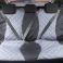 Grey Quilted Insert Rear Seat Cover 