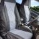 Grey Quilted Insert Front Pair Seat Covers