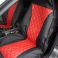 Red Quilted Faux Leather Passenger Seat Cover