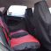 Red Quilted Faux Leather Full Set Seat Covers