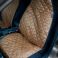 Rust Quilted Faux Leather Passenger Seat Cover