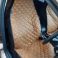 Rust Quilted Faux Leather Driver Seat Cover