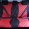 Rear Seat Cover - Black and Red